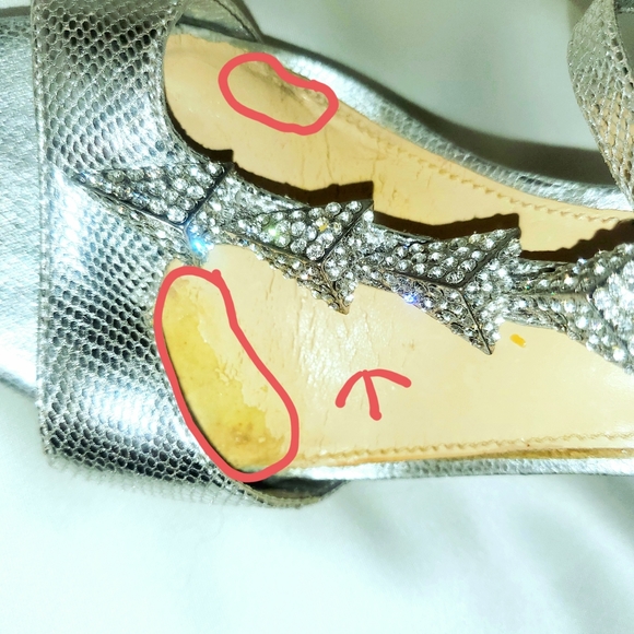 Gianni Bini Silver Rhinestone Sandals 7.5 - Picture 12 of 15